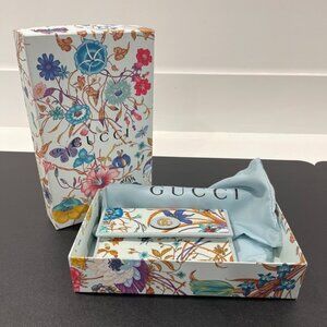 Gucci Flora Limited Edition Long Wallet Blue Multiple Colors (133082)